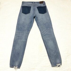 Lucky Brand Women’s Bridgette Pachwork Ripped Skinny Jeans